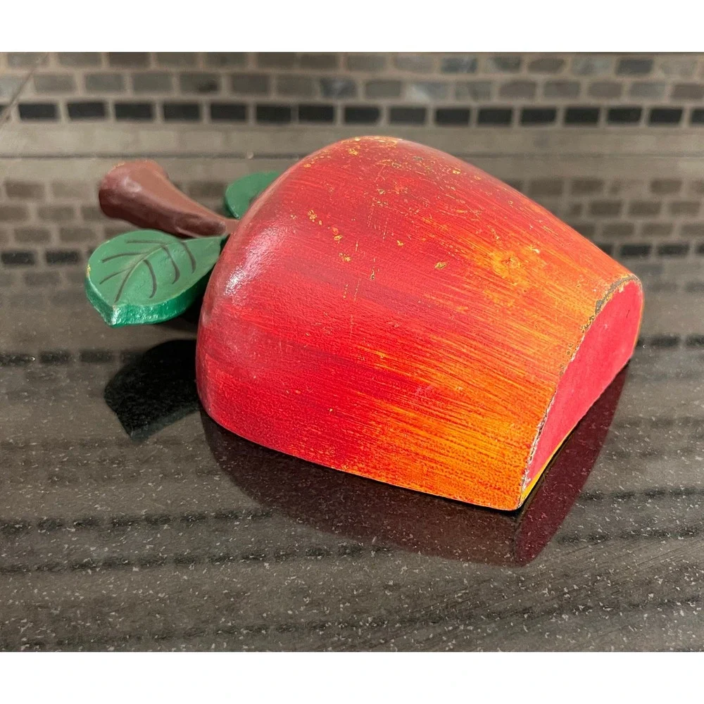 Vintage Cast Iron 'RED APPLE' Door Stop - 7
